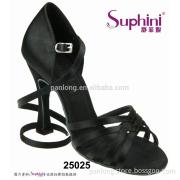 Black Artistic Countered Back Latin Dance Shoe